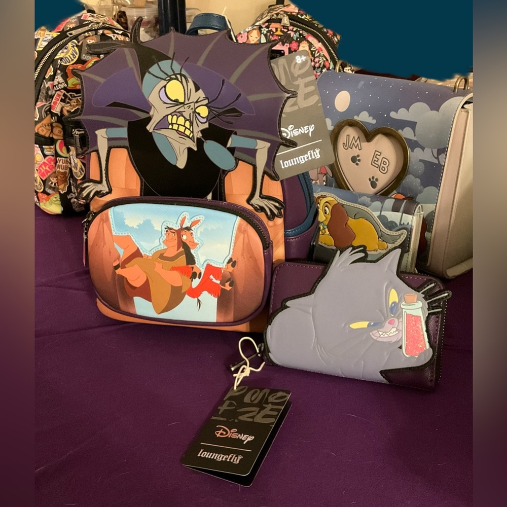 Disney Loungefly Yzma Backpack & Wallet Set New